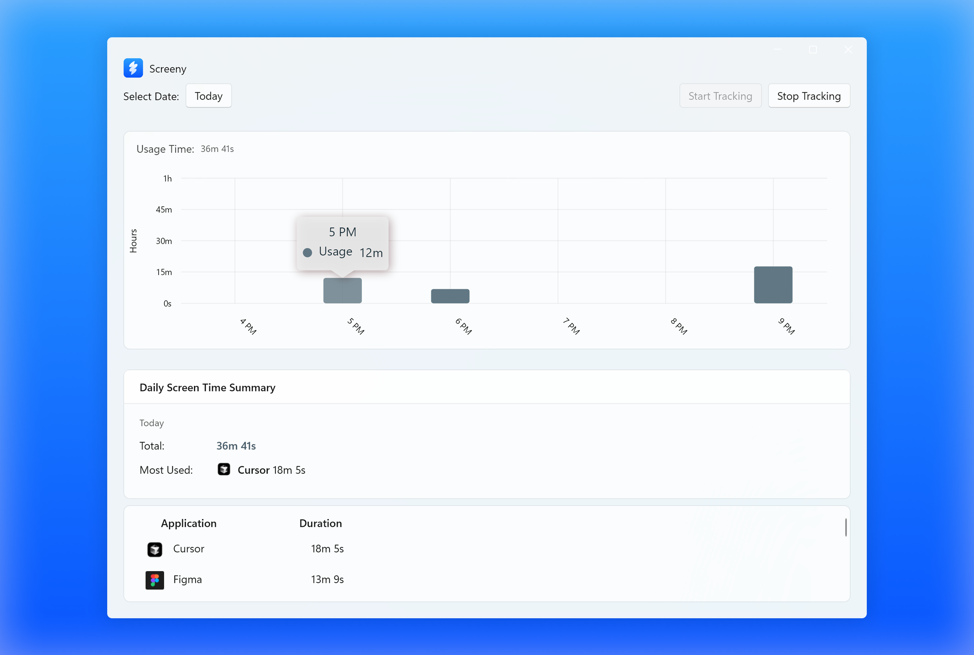 Minimal Resource Usage Screenshot